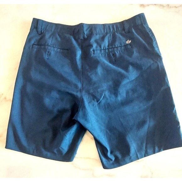 Bolle Golf Tech Men’s Flat Front Golf Shorts - Blue , Size: 34 - Picture 2 of 8